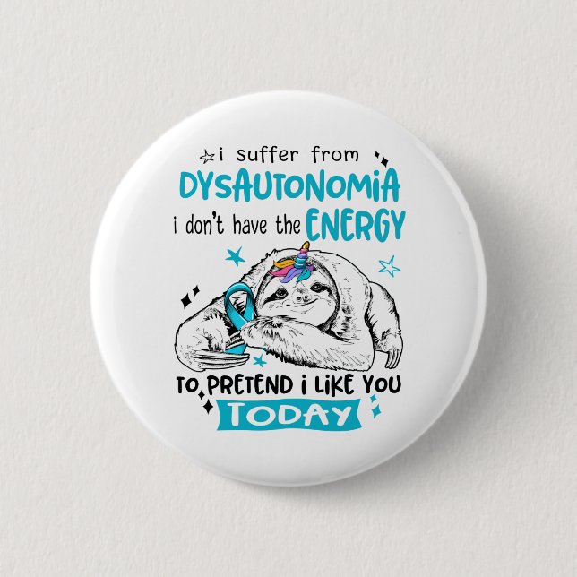 Dysautonomia Awareness Month Ribbon Gifts Button (Front)