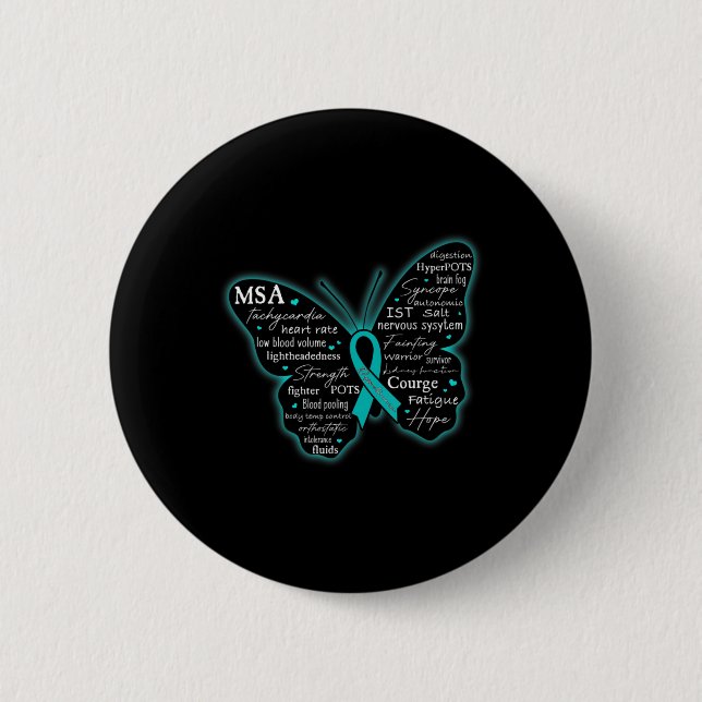 Dysautonomia Awareness POTS HyperPOTS NCS Month T- Button (Front)