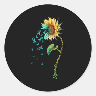 Dysautonomia Awareness Sunflower Shirt33 Classic Round Sticker