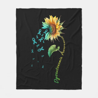 Dysautonomia Awareness Sunflower Shirt33  Fleece Blanket