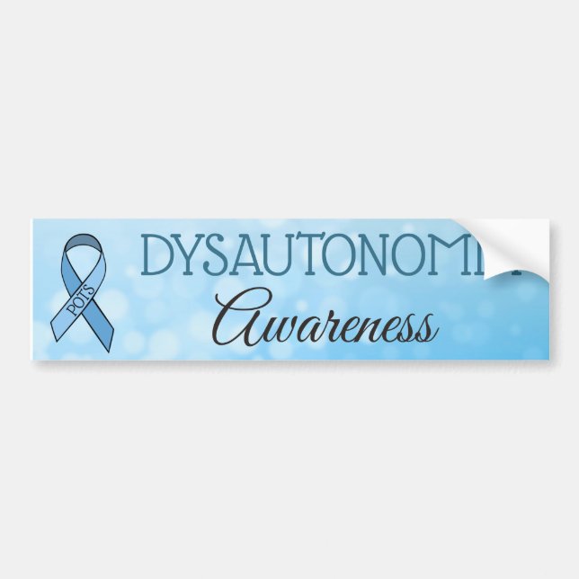Dysautonomia POTS Awareness Ribbon Bumper Sticker (Front)