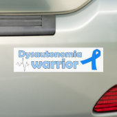 Dysautonomia Warrior on White Bumper Sticker (On Car)