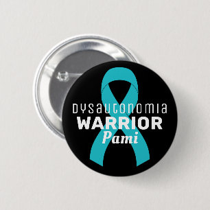 Dysautonomia Warrior Ribbon Black Button