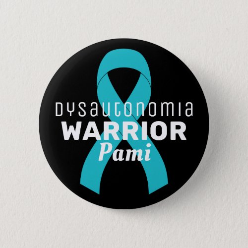 Dysautonomia Warrior Ribbon Black Button