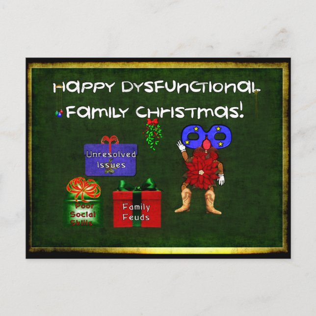 Dysfunctional Family Christmas Holiday Postcard (Front)