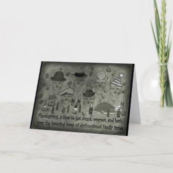Dysfunctional Family Diiner Holiday Card by Crazy_Card_Lady at Zazzle