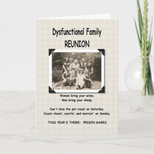Dysfunctional Family Reunion Invitation