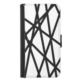 Dysfunctional Lines Abstract Samsung Galaxy S5 Wallet Case