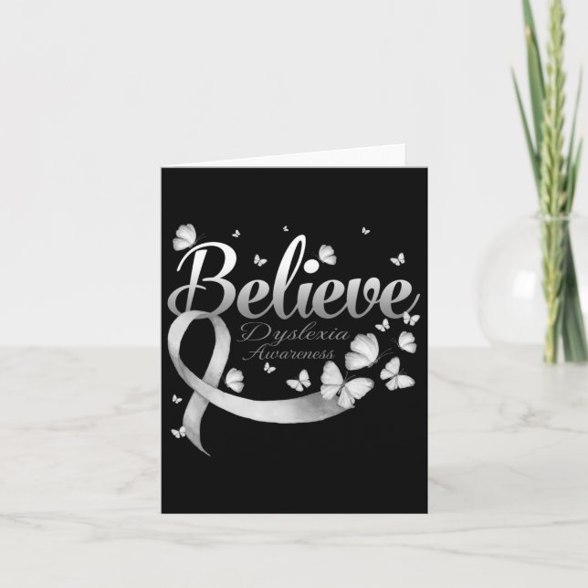 Dyslexia Awareness Butterfly  Card (Front)