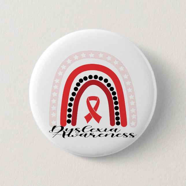Dyslexia Awareness Button (Front)