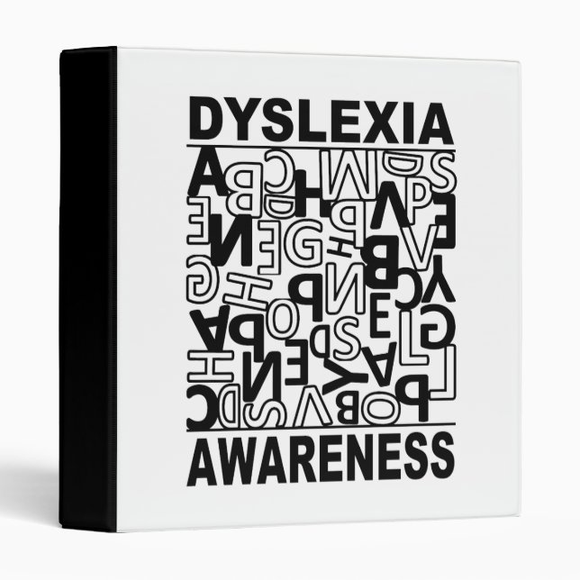 Dyslexia Awareness Dyslexia Teachers Students 3 Ring Binder (Front/Spine)