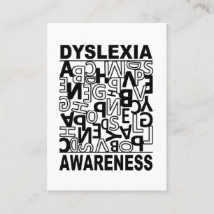 Dyslexia Awareness Dyslexia Teachers Students Business Card