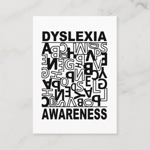 Dyslexia Awareness Dyslexia Teachers Students  Business Card