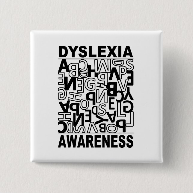 Dyslexia Awareness Dyslexia Teachers Students  Button (Front)