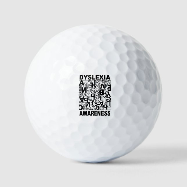 Dyslexia Awareness Dyslexia Teachers Students    Golf Balls (Front)