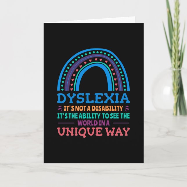 Dyslexia Awareness Dyslexic Card (Front)