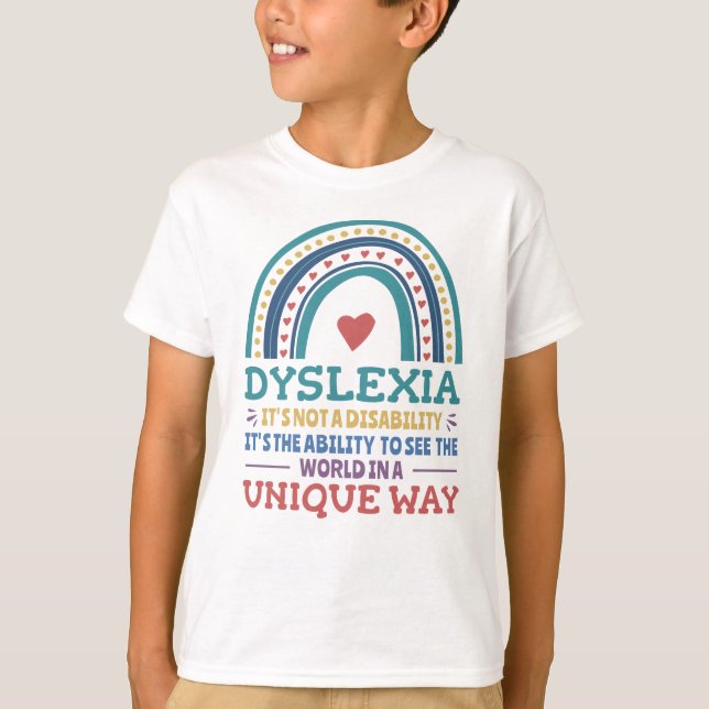 Dyslexia Awareness Dyslexic T-Shirt (Front)