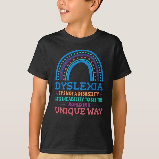 Dyslexia Awareness Dyslexic T-Shirt (Front)