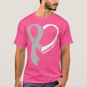 Dyslexia Awareness Hople Love Heart Ribbon Happy V T-Shirt