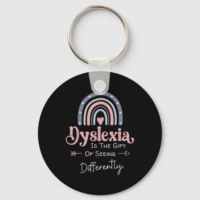 Dyslexia Awareness  Keychain (Front)