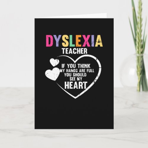 Dyslexia Awareness month october Card