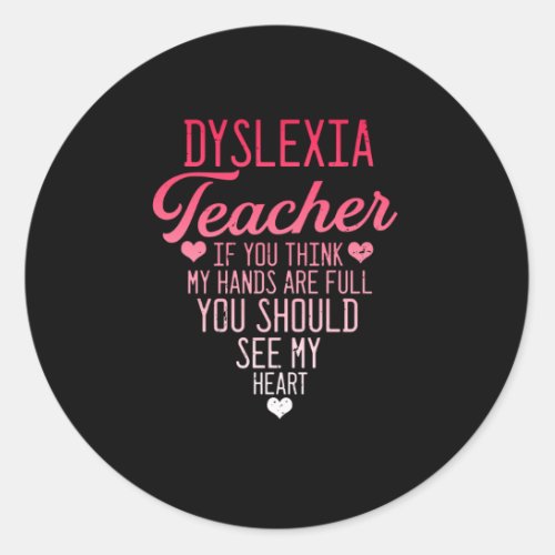 Dyslexia Awareness month october Classic Round Sticker