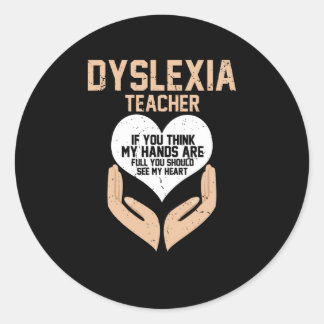 Dyslexia Awareness month, october Classic Round Sticker