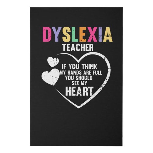 Dyslexia Awareness month october Faux Canvas Print