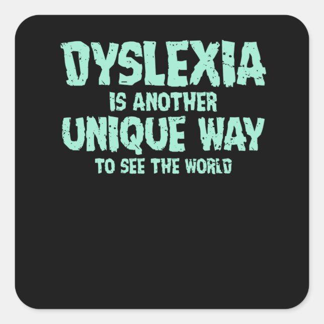 Dyslexia Awareness month, october Square Sticker (Front)