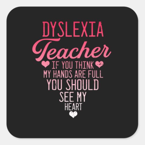 Dyslexia Awareness month october Square Sticker