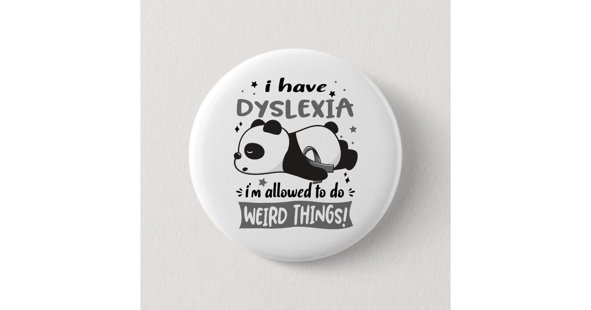 Dyslexia Awareness Month Ribbon Gifts Button | Zazzle