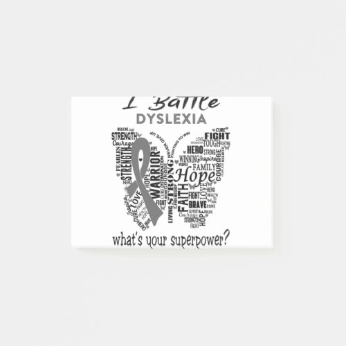 Dyslexia Awareness Month Ribbon Gifts Post_it Notes