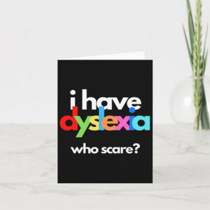 Dyslexia Awareness Month Week Dyslexic Therapy Card