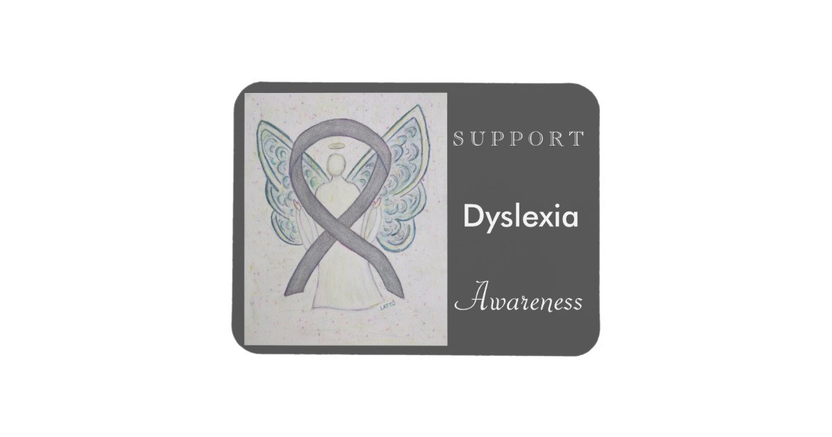 Dyslexia Awareness Ribbon Angel Custom Magnet | Zazzle