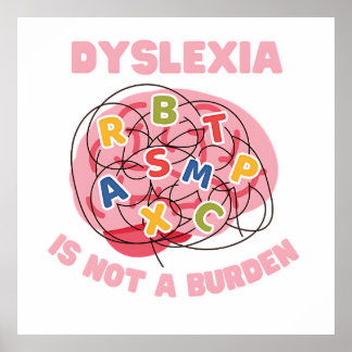 dyslexia is not a burden world dyslexia awareness  poster