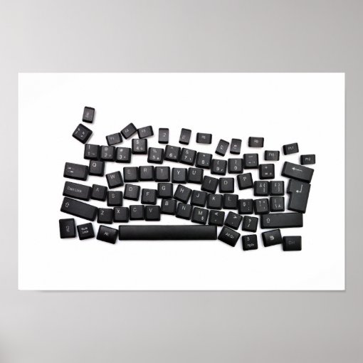 dyslexia keyboard computer letter button read writ poster | Zazzle