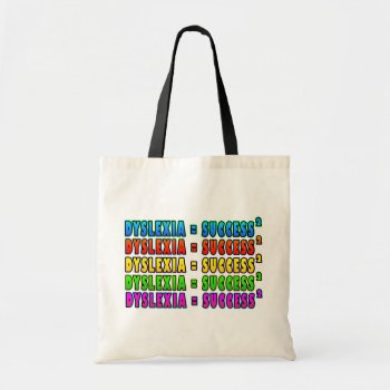 Dyslexia = Success2 Funky Logo Tote Bag by FabSpark at Zazzle