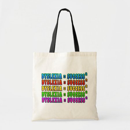 Dyslexia = Success2 Funky Logo Tote Bag