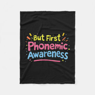 Dyslexia teacher but first phonemic awareness fleece blanket
