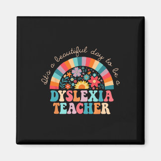 Dyslexia Teacher Retro Dyslexia Sped Therapist Rai Magnet