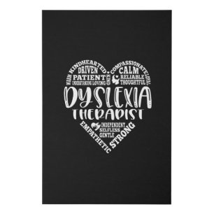 Dyslexia Therapist, dyslexia, dyslexic Faux Canvas Print