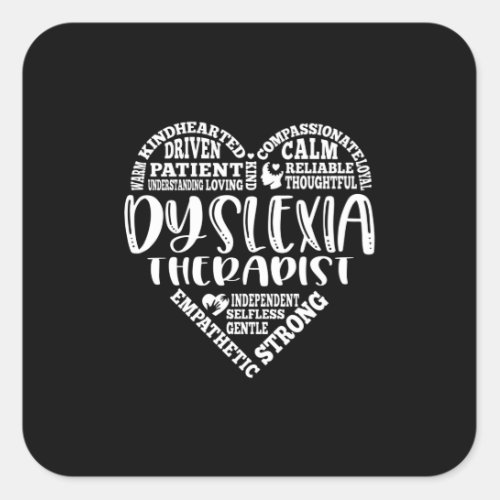 Dyslexia Therapist dyslexia dyslexic Square Sticker