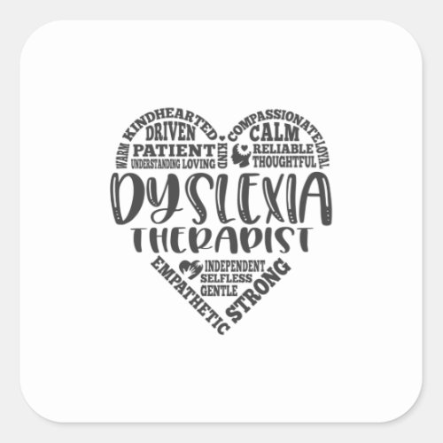 Dyslexia Therapist dyslexia dyslexic Square Sticker