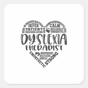 Dyslexia Therapist, dyslexia, dyslexic Square Sticker