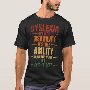 Dyslexia Warrior Reading Disorder Dyslexia Awarene T-Shirt