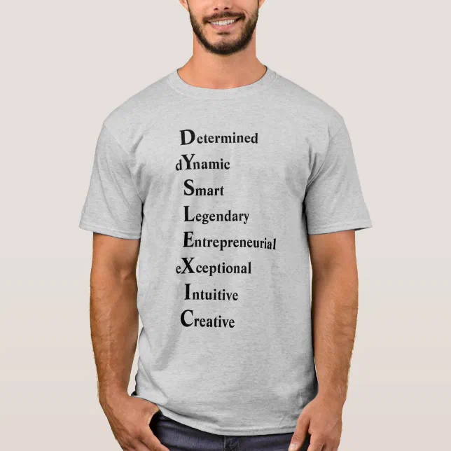 Dyslexic Acrostic Poem T-Shirt | Zazzle