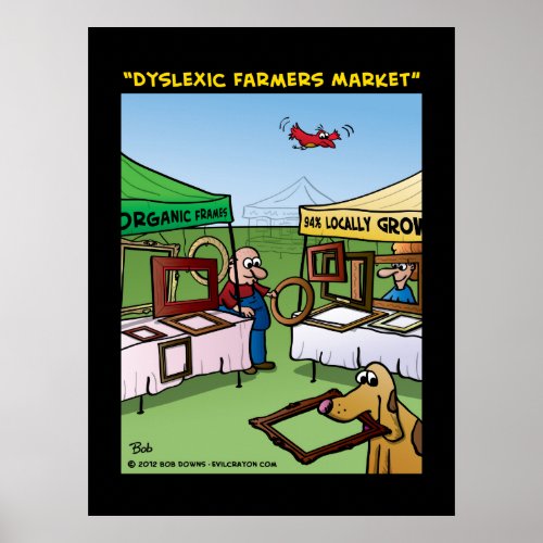 Dyslexic Farmers Market Poster