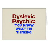 Dyslexic Psychic (Front Horizontal)