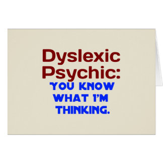 Dyslexic Psychic Cards
