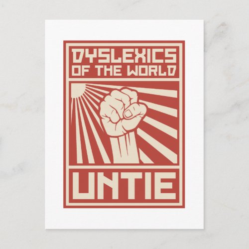 Dyslexics of the World UNTIE Postcard